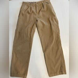 Vintage Polo Ralph Lauren Pants Mens 35x32 Brown Corduroy Pleated Wide Leg‎ 90s